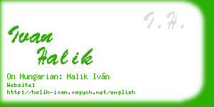 ivan halik business card